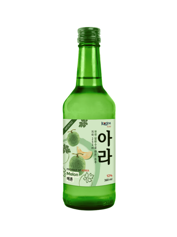 Rượu Soju Korice Hương Dưa Lưới 12% Chai 360ml