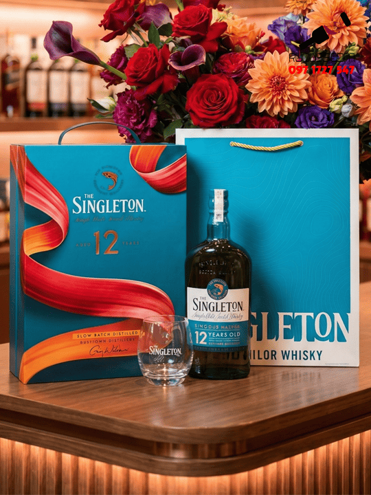 Rượu Singleton 12 Hộp Quà Tết 2026 (tặng Ly + Túi)