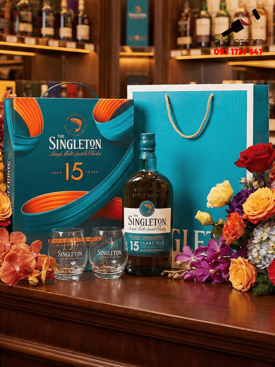 Rượu Singleton 15 Hộp Quà Tết 2026 (tặng Ly + Túi)